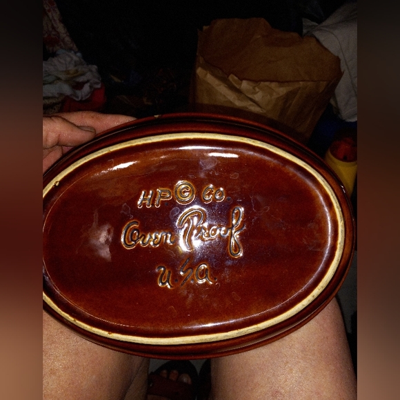 USA Hull brown ovenproof serving dish Oval - Picture 4 of 11